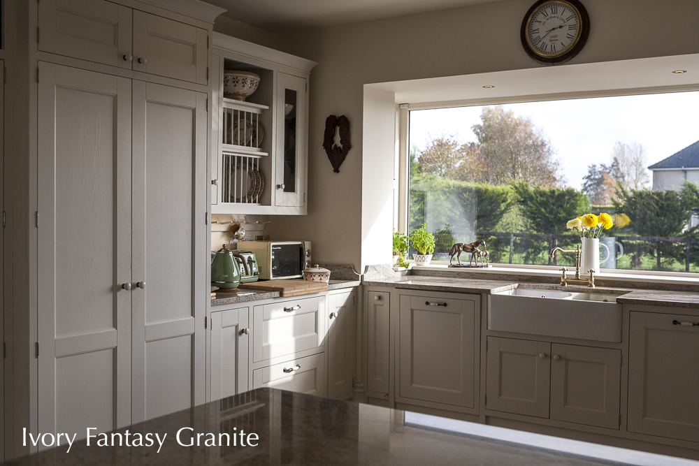 granite counter top, kitchen, ivory fantasy